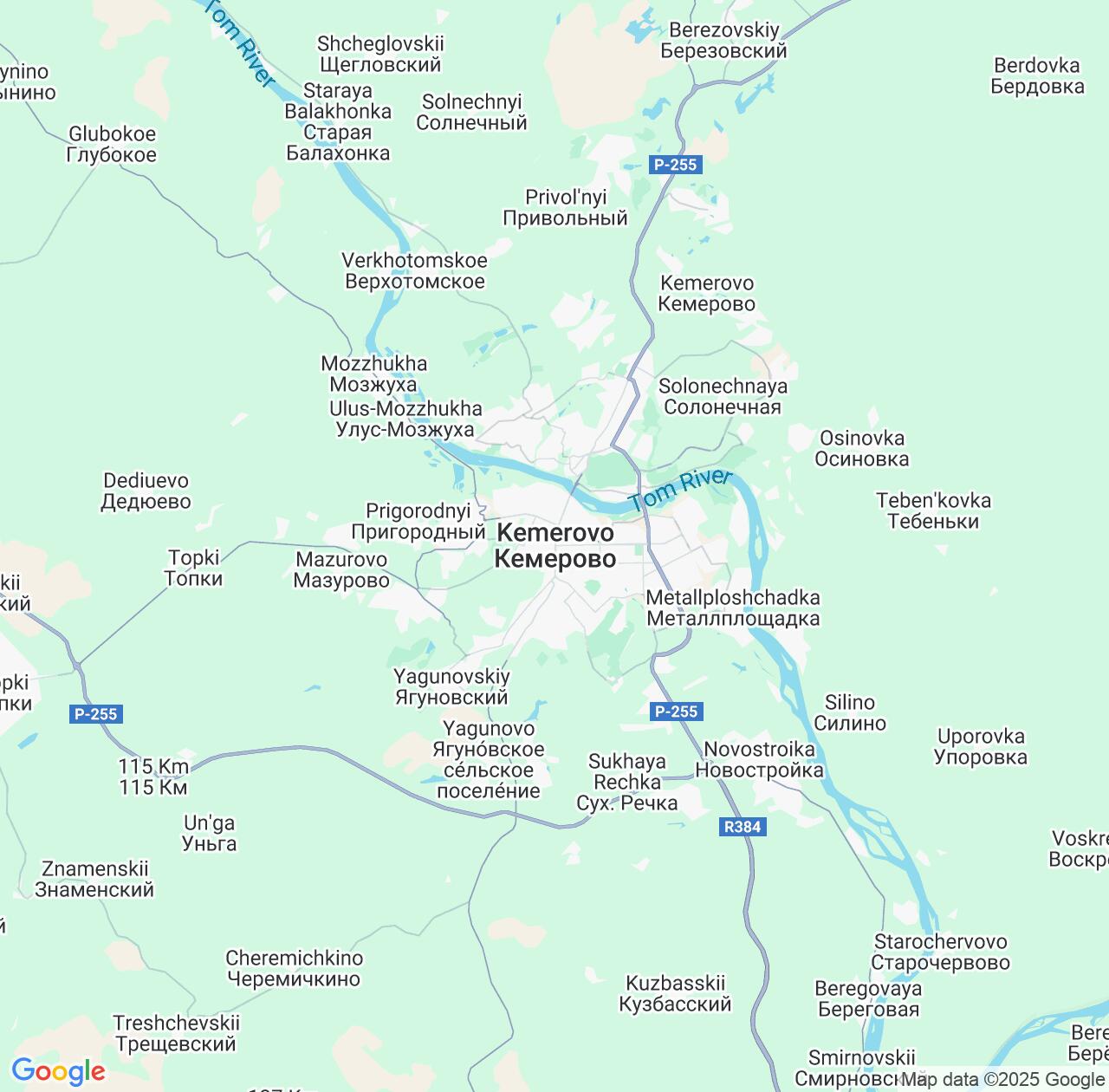 Map image for Intellectual Property Lawyers in Kemerovo and Kuzbass IP firms at coordinates  ; .