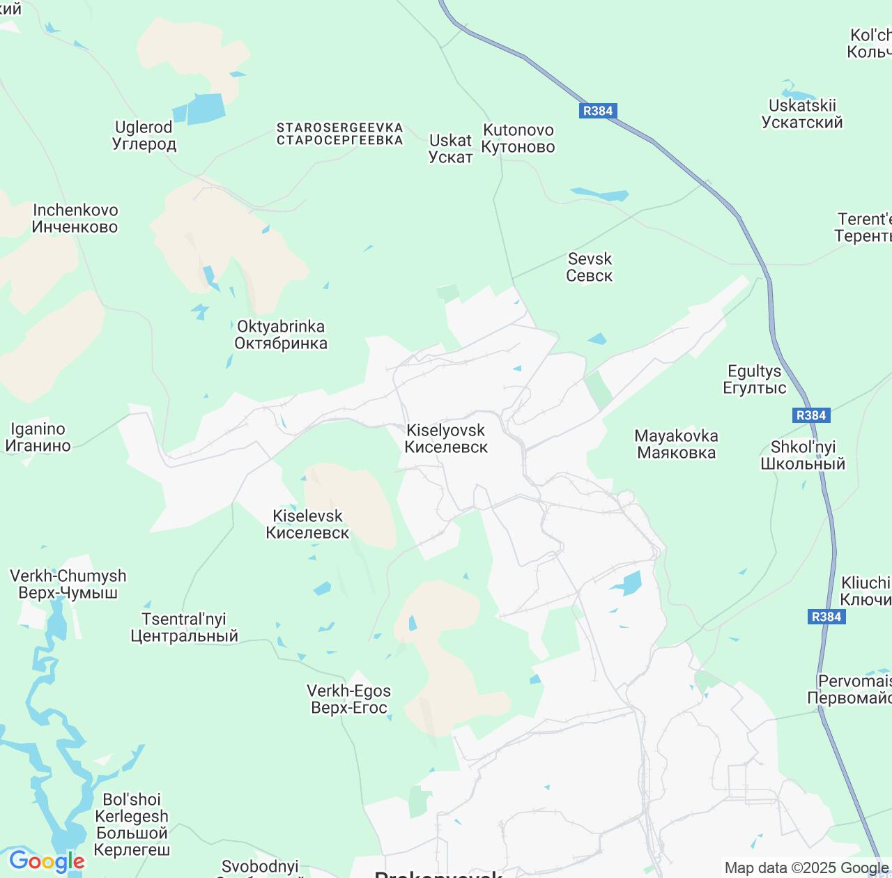 Map image for Intellectual Property Lawyers in Kiselevsk and Kuzbass IP firms at coordinates  ; .