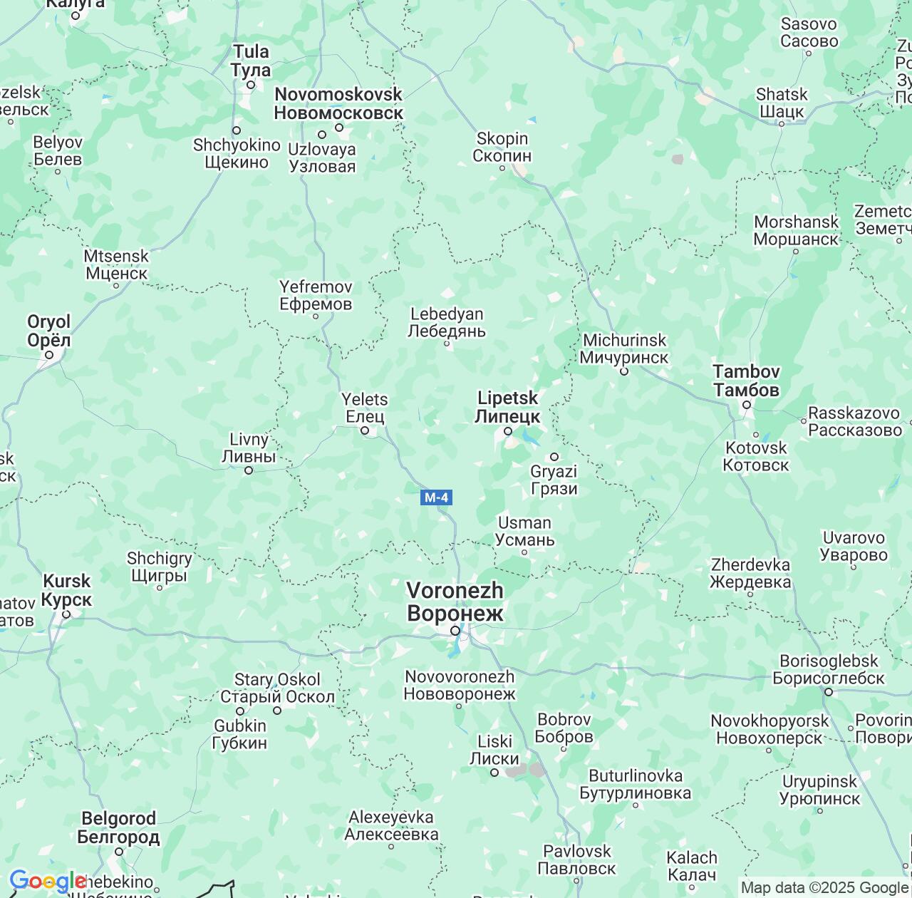 Map image for Intellectual Property Lawyers in Lipetsk Oblast and Russia IP firms at coordinates  ; .
