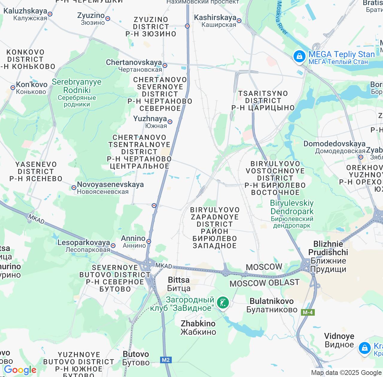 Map image for Intellectual Property Lawyers in Chertanovo Yuzhnoye and Moscow IP firms at coordinates  ; .