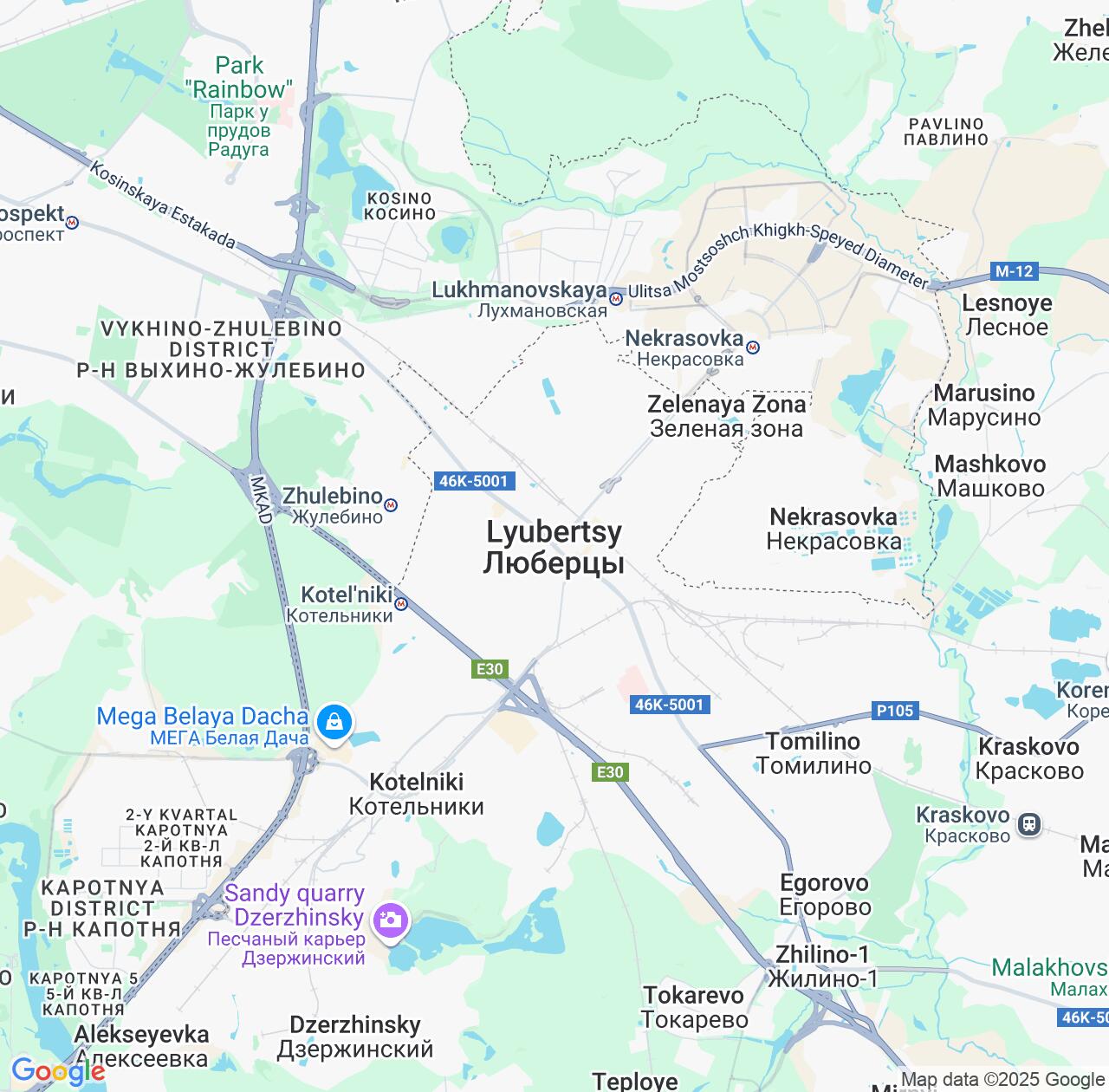 Map image for Intellectual Property Lawyers in Lyubertsy and Moscow Oblast IP firms at coordinates  ; .