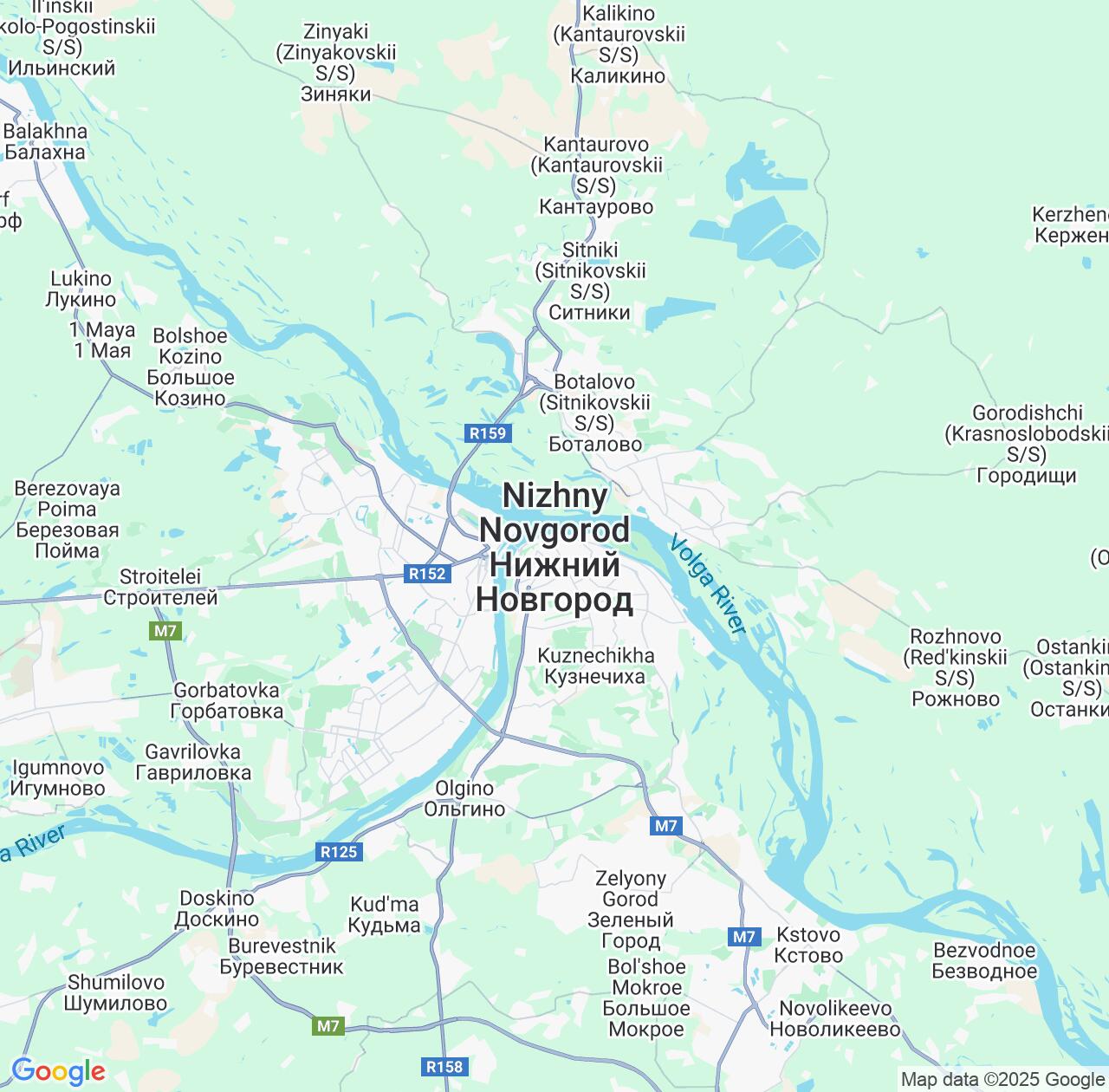Map image for Intellectual Property Lawyers in Nizhniy Novgorod and Nizhny Novgorod Oblast IP firms at coordinates  ; .