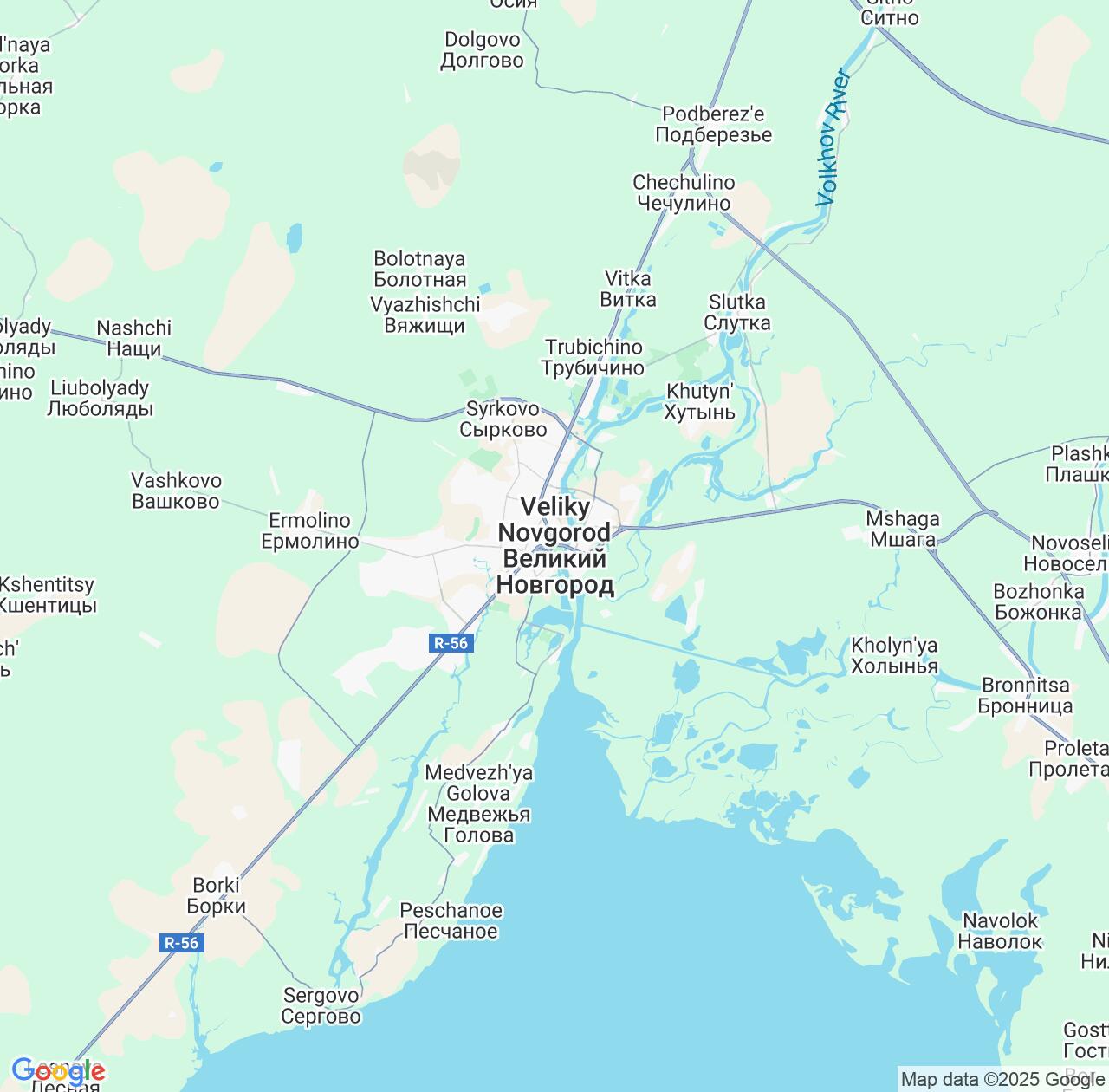 Map image for Intellectual Property Lawyers in Velikiy Novgorod and Novgorod Oblast IP firms at coordinates  ; .