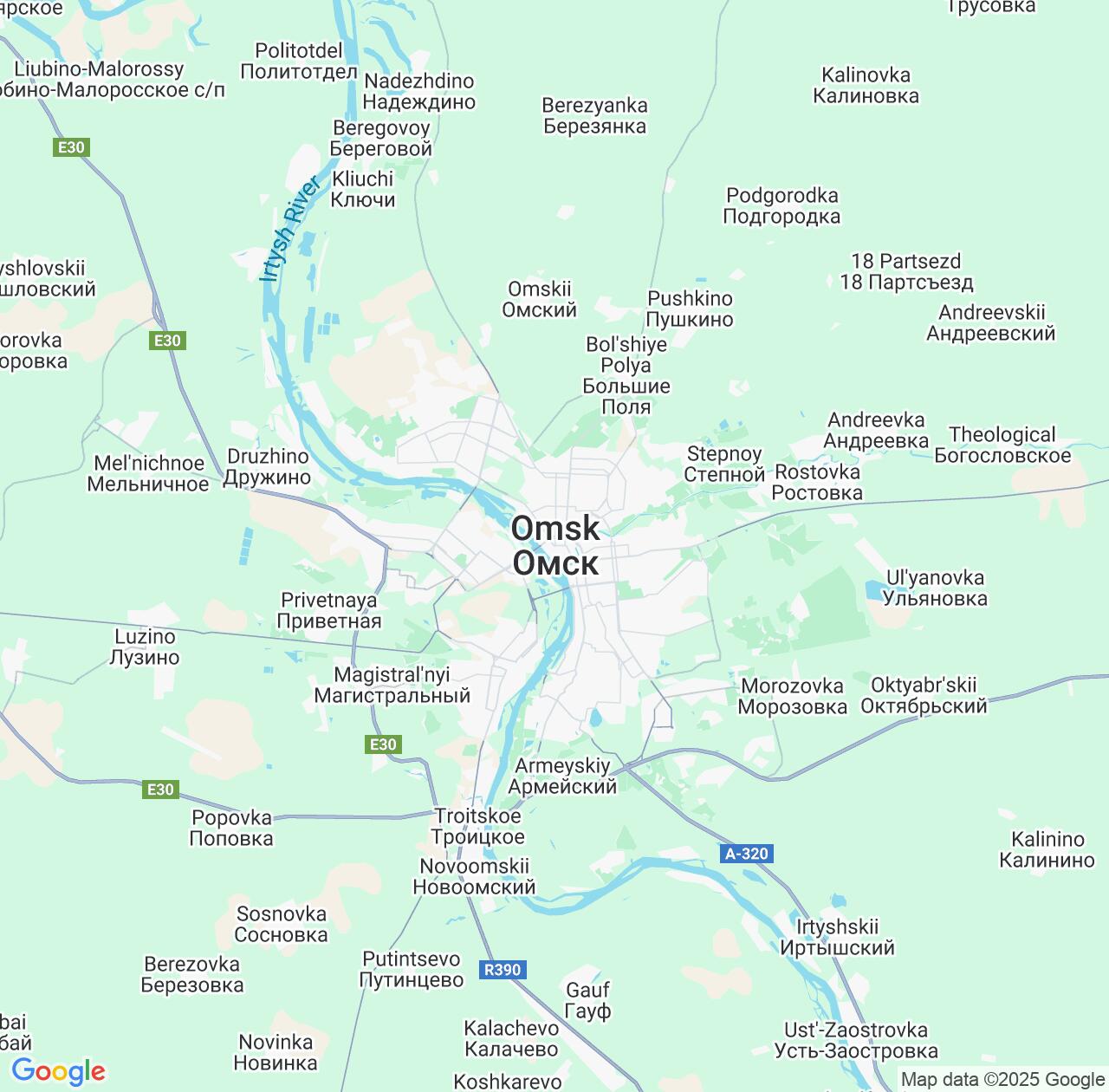 Map image for Intellectual Property Lawyers in Omsk and Omsk Oblast IP firms at coordinates  ; .
