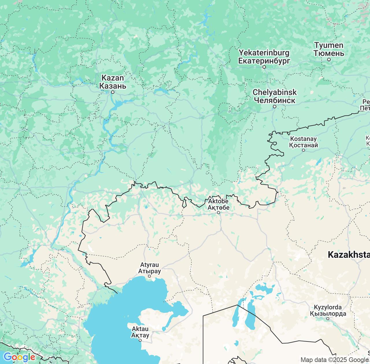 Map image for Intellectual Property Lawyers in Orenburg and Orenburg Oblast IP firms at coordinates  ; .