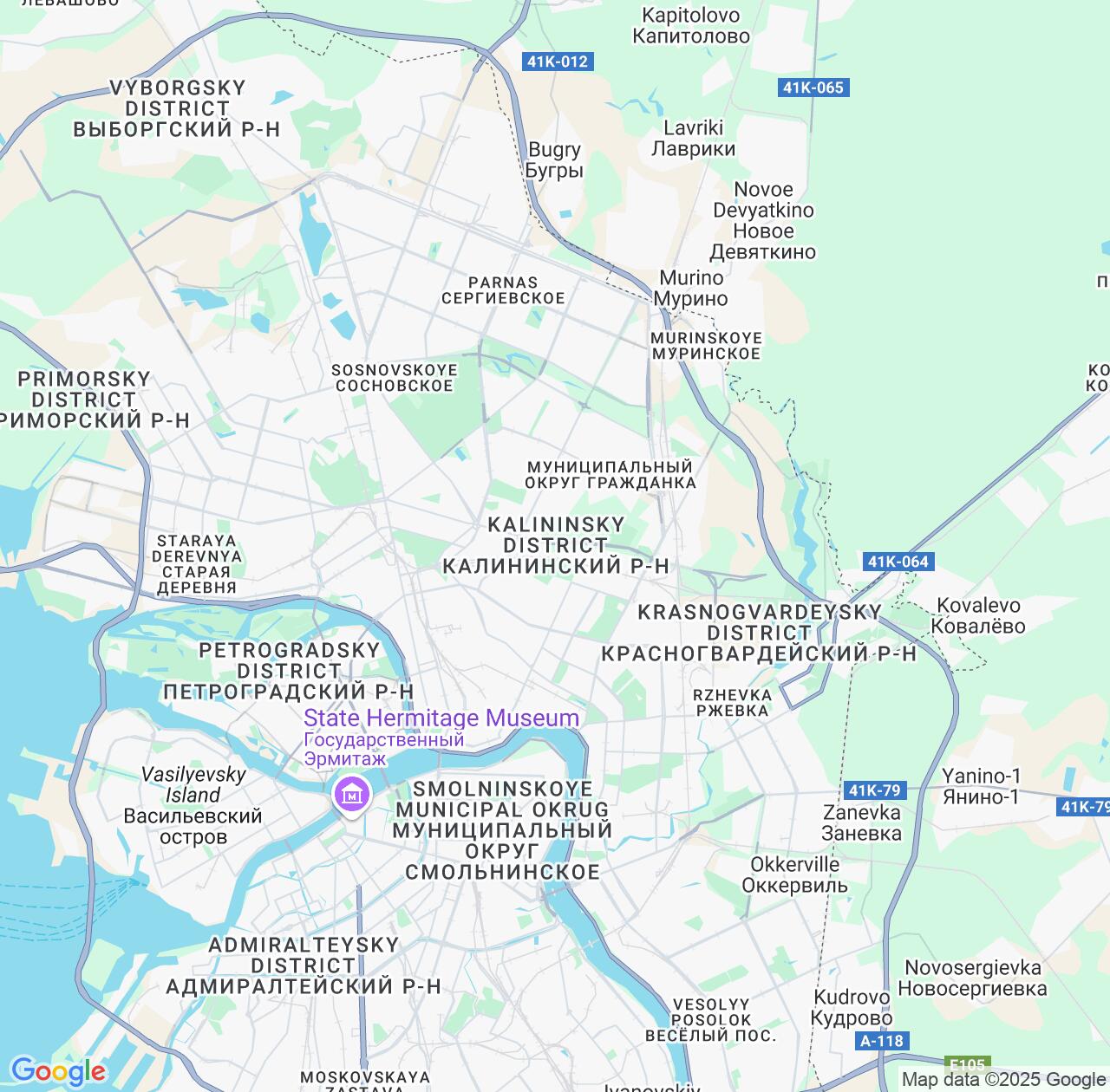 Map image for Intellectual Property Lawyers in Kalininskiy and St.-Petersburg IP firms at coordinates  ; .