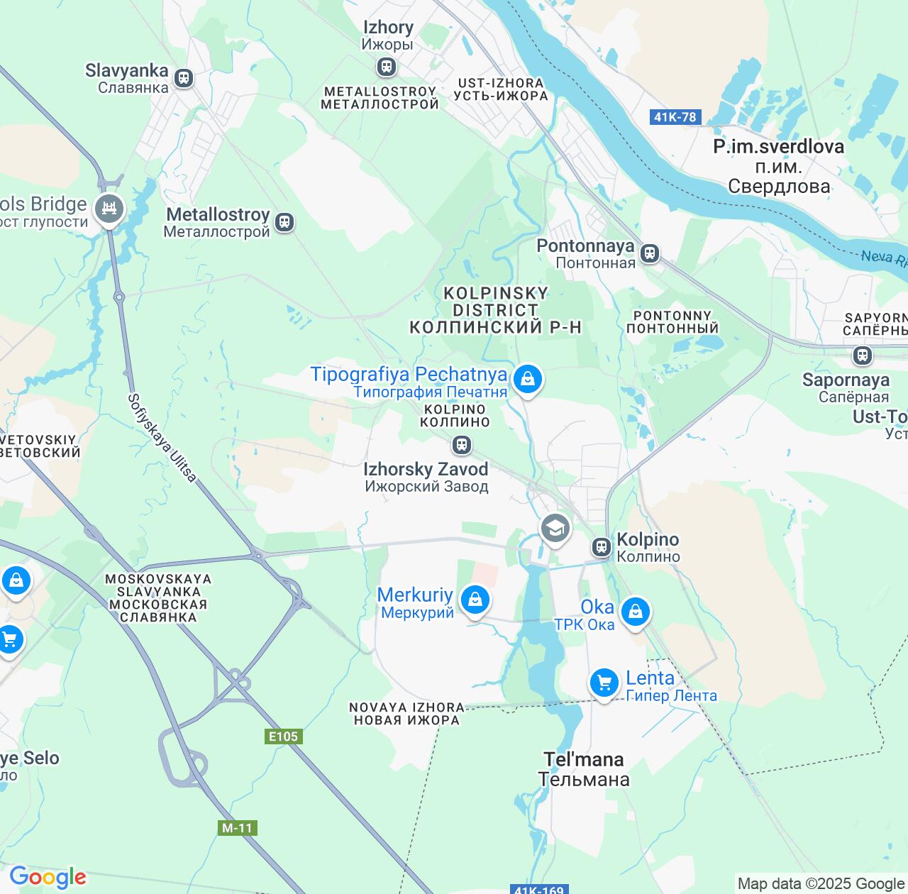 Map image for Intellectual Property Lawyers in Kolpino and St.-Petersburg IP firms at coordinates  ; .