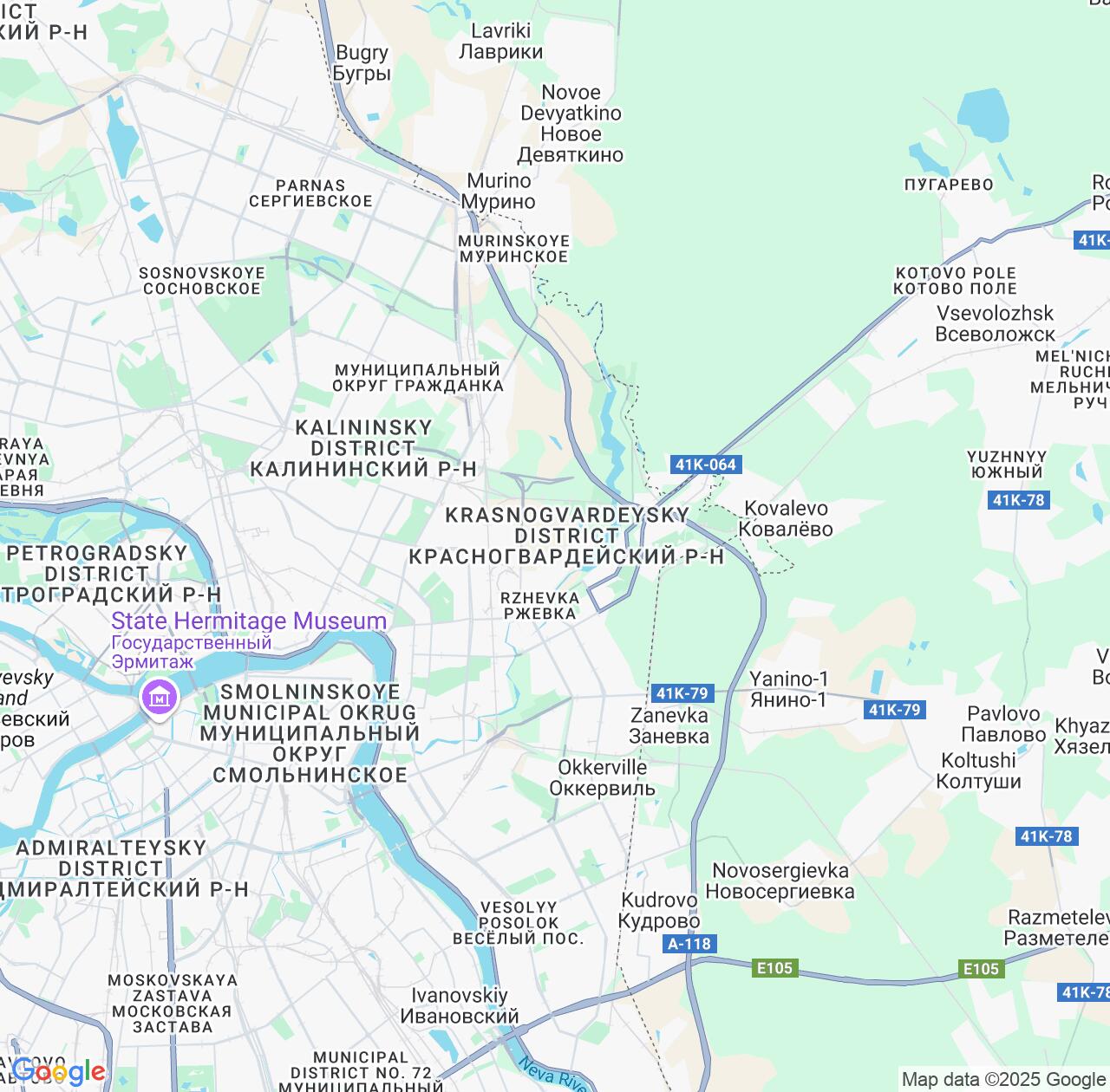Map image for Intellectual Property Lawyers in Krasnogvargeisky and St.-Petersburg IP firms at coordinates  ; .