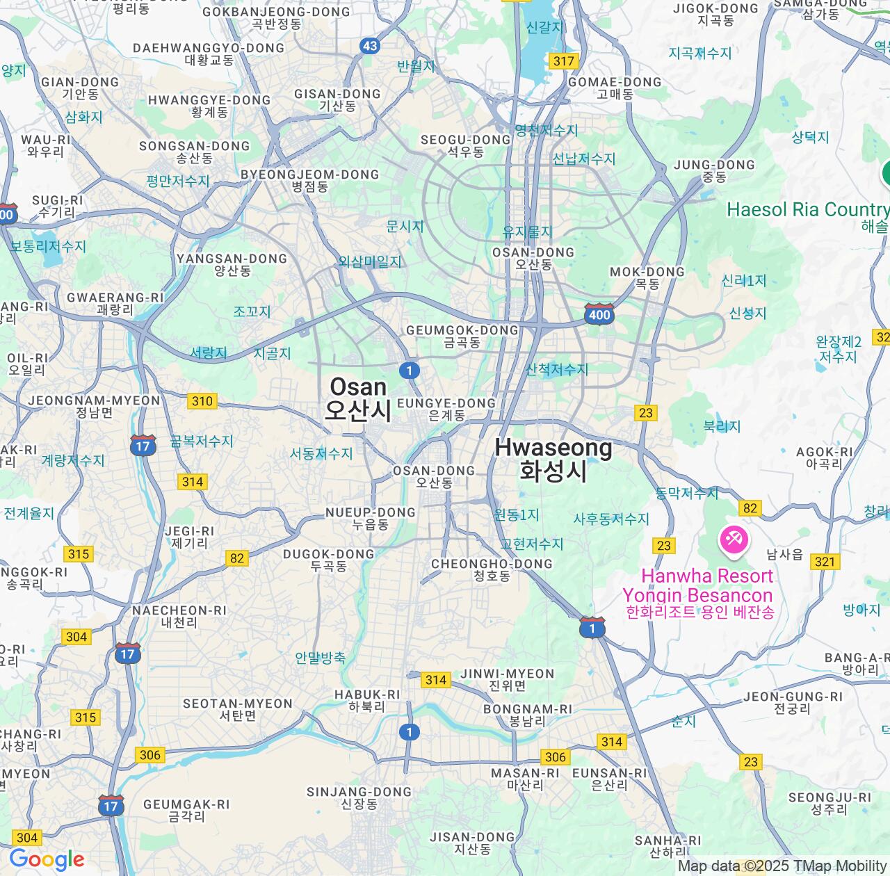 Map image for Intellectual Property Lawyers in Osan and Gyeonggi-do IP firms at coordinates  ; .