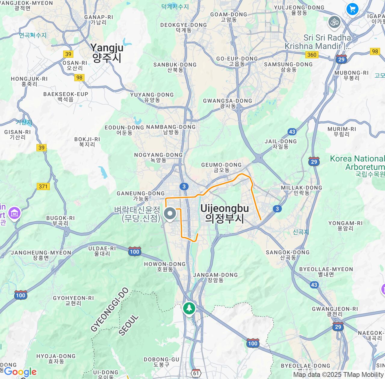 Map image for Intellectual Property Lawyers in Uijeongbu-si and Gyeonggi-do IP firms at coordinates  ; .