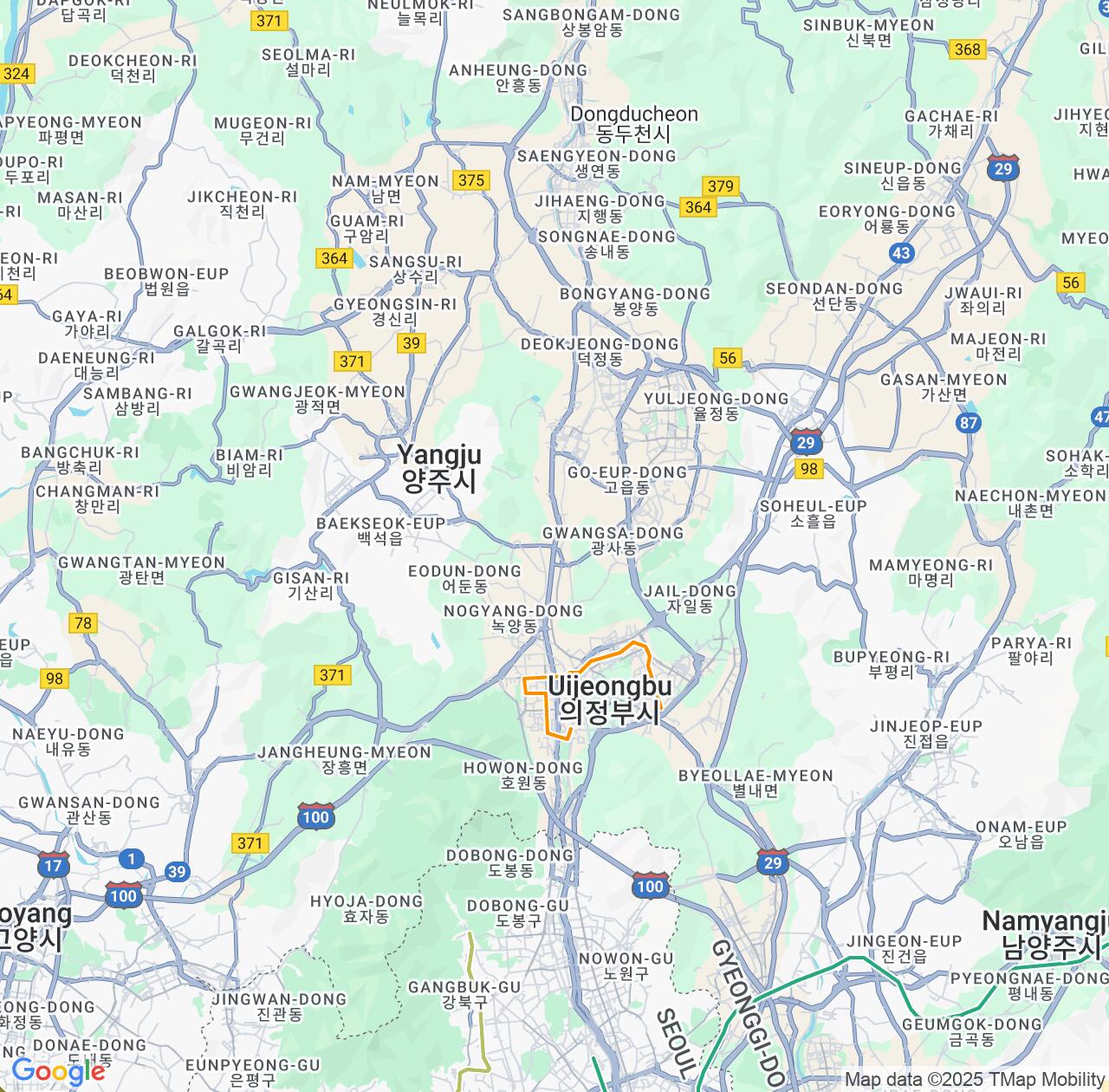 Map image for Intellectual Property Lawyers in Yangju and Gyeonggi-do IP firms at coordinates  ; .