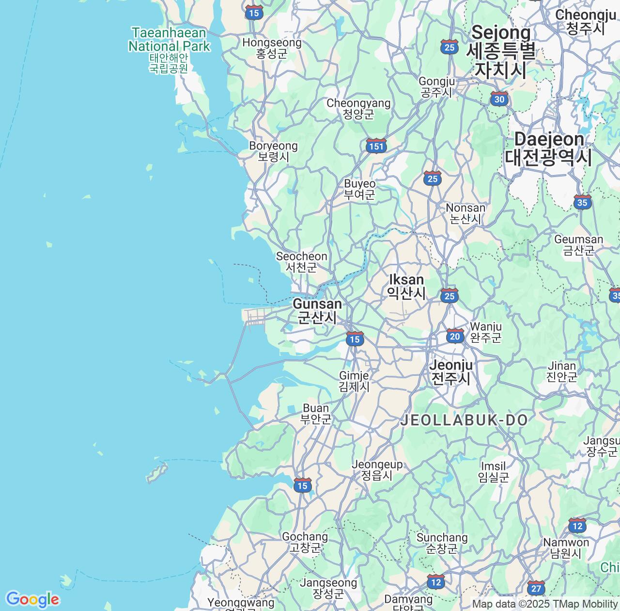 Map image for Intellectual Property Lawyers in Gunsan and Jeollabuk-do IP firms at coordinates  ; .