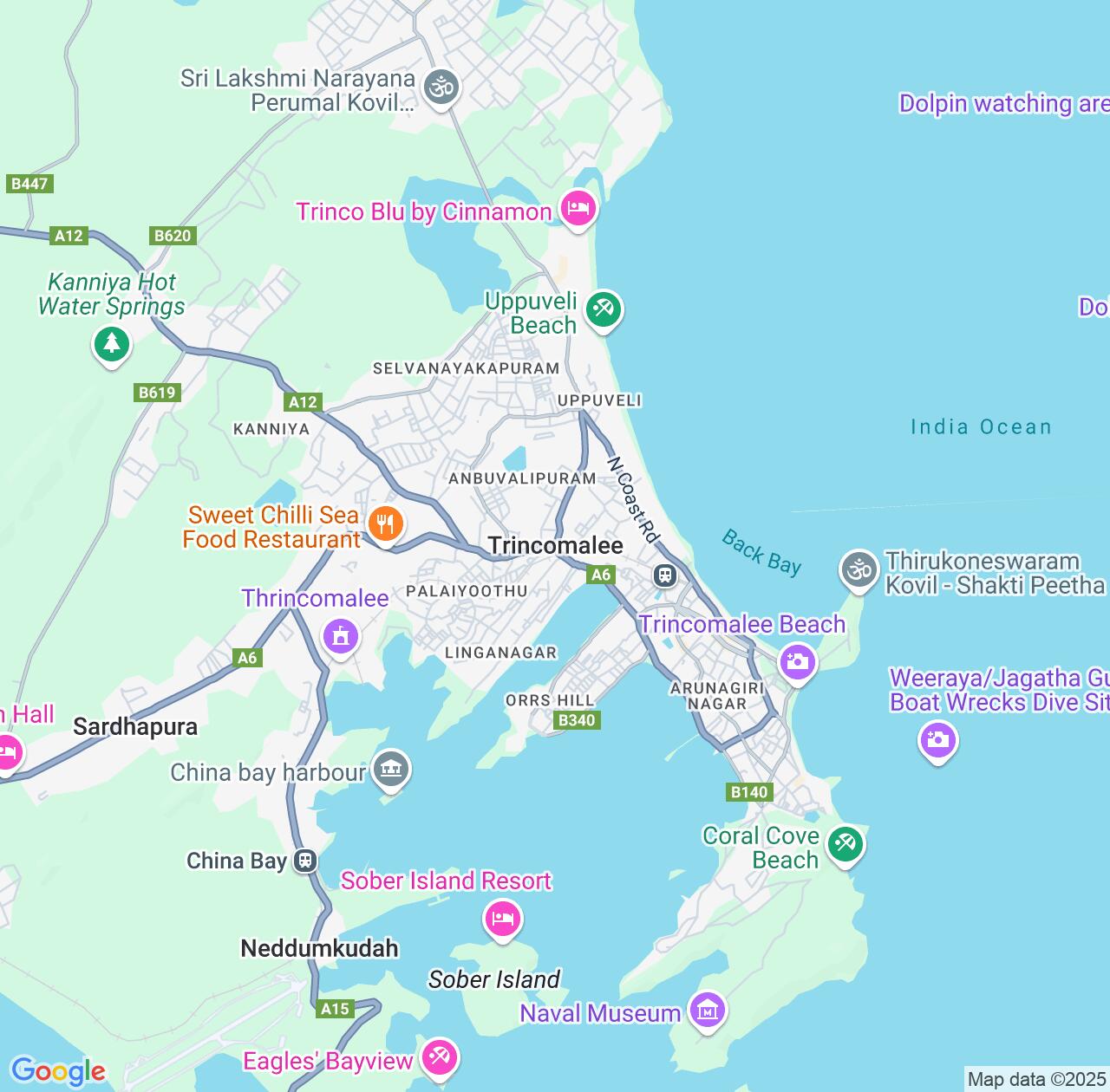 Map image for Intellectual Property Lawyers in Trincomalee and Eastern Province IP firms at coordinates  ; .