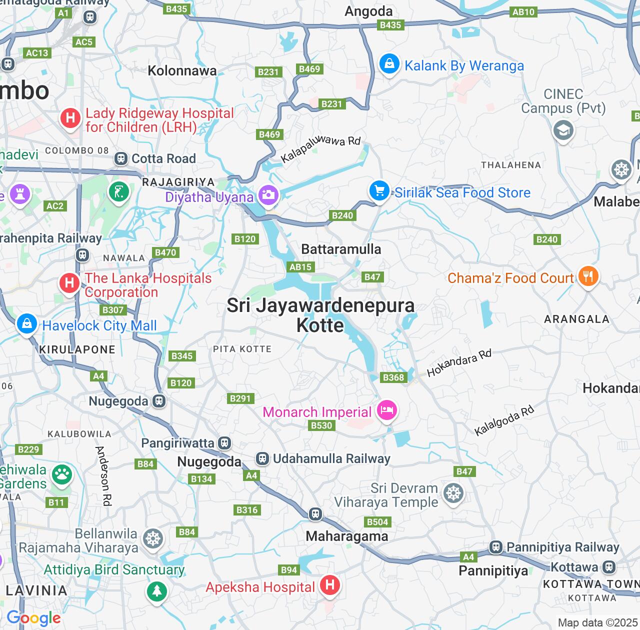 Map image for Intellectual Property Lawyers in Sri Jayewardenepura Kotte and Western Province IP firms at coordinates  ; .