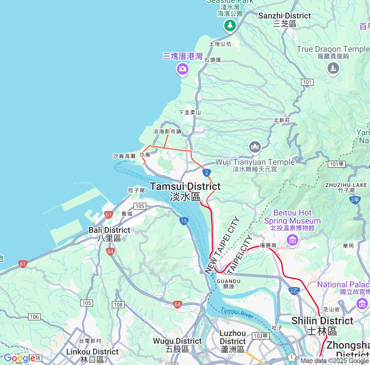 Map image for Intellectual Property Lawyers in Danshui and Taipei IP firms at coordinates  ; .