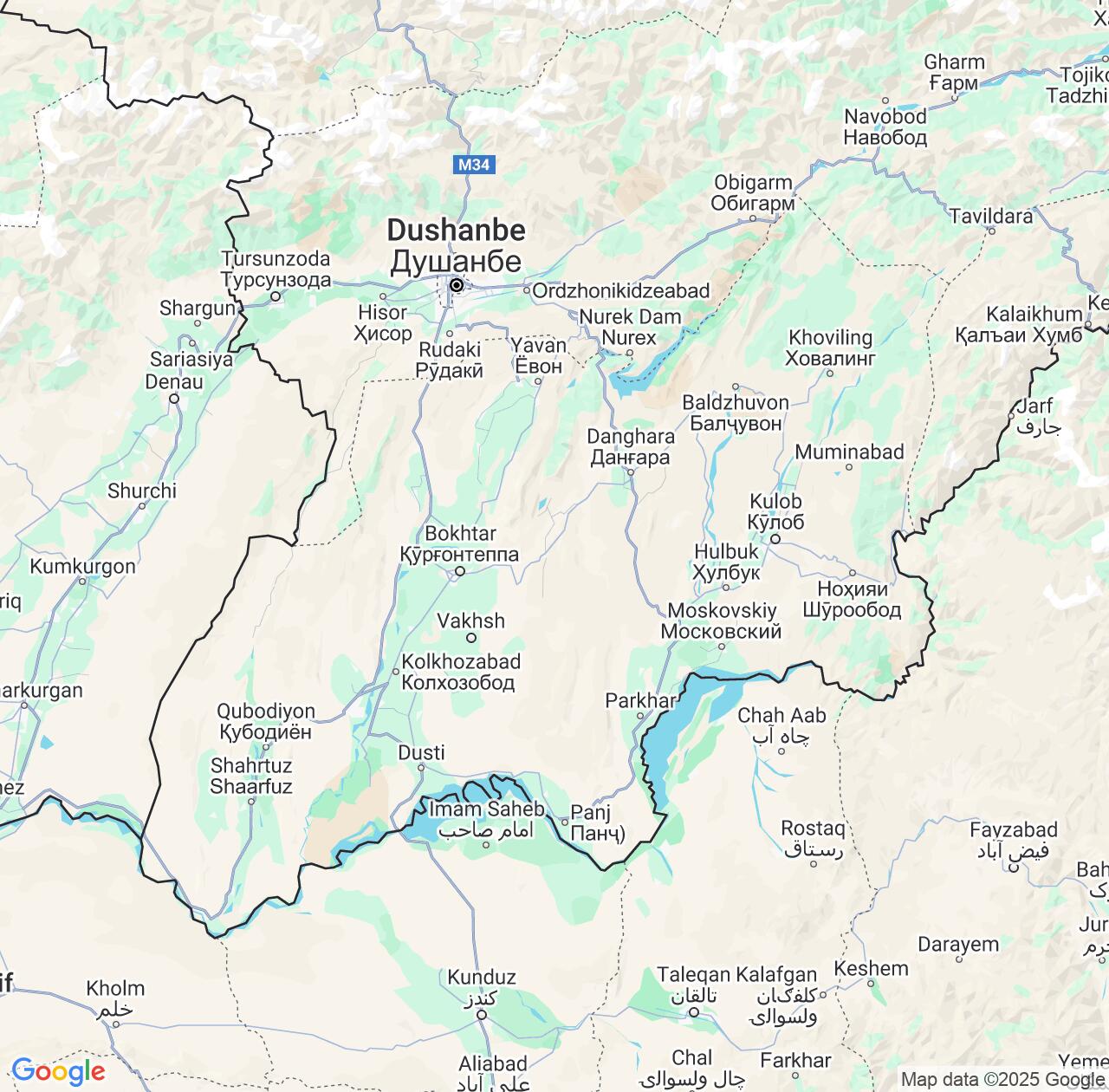 Map image for Intellectual Property Lawyers in Khatlon Province and Tajikistan IP firms at coordinates  ; .