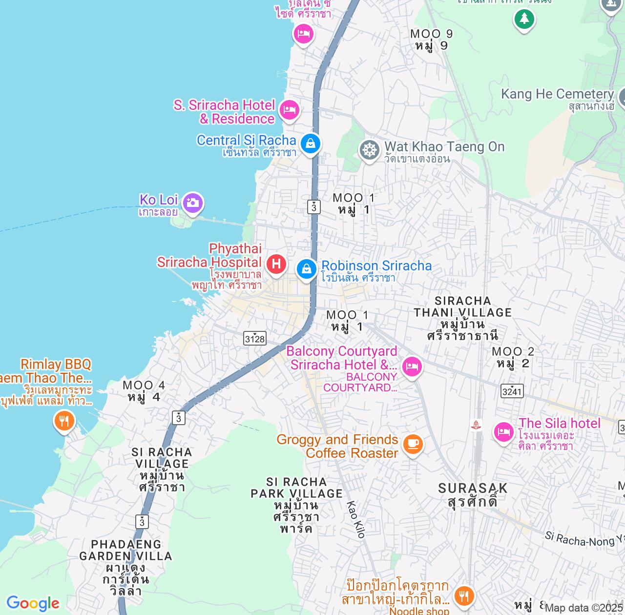 Map image for Intellectual Property Lawyers in Si Racha and Chon Buri IP firms at coordinates  ; .