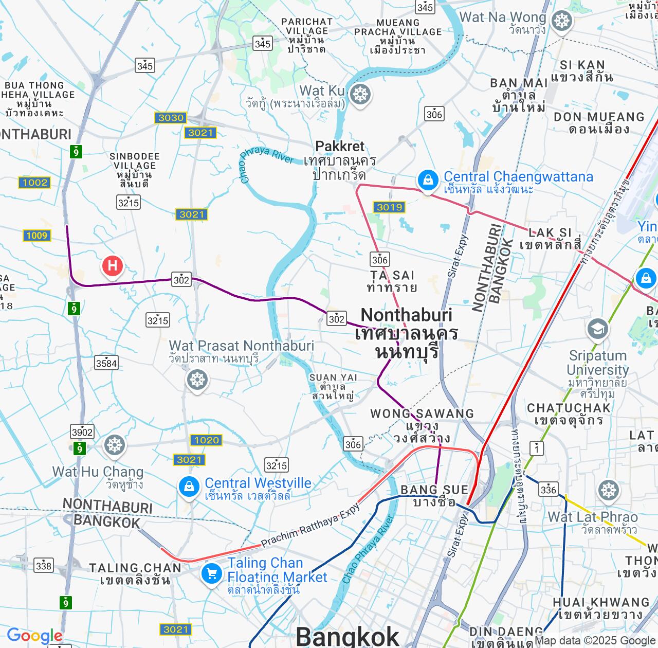 Map image for Intellectual Property Lawyers in Mueang Nonthaburi and Nonthaburi IP firms at coordinates  ; .