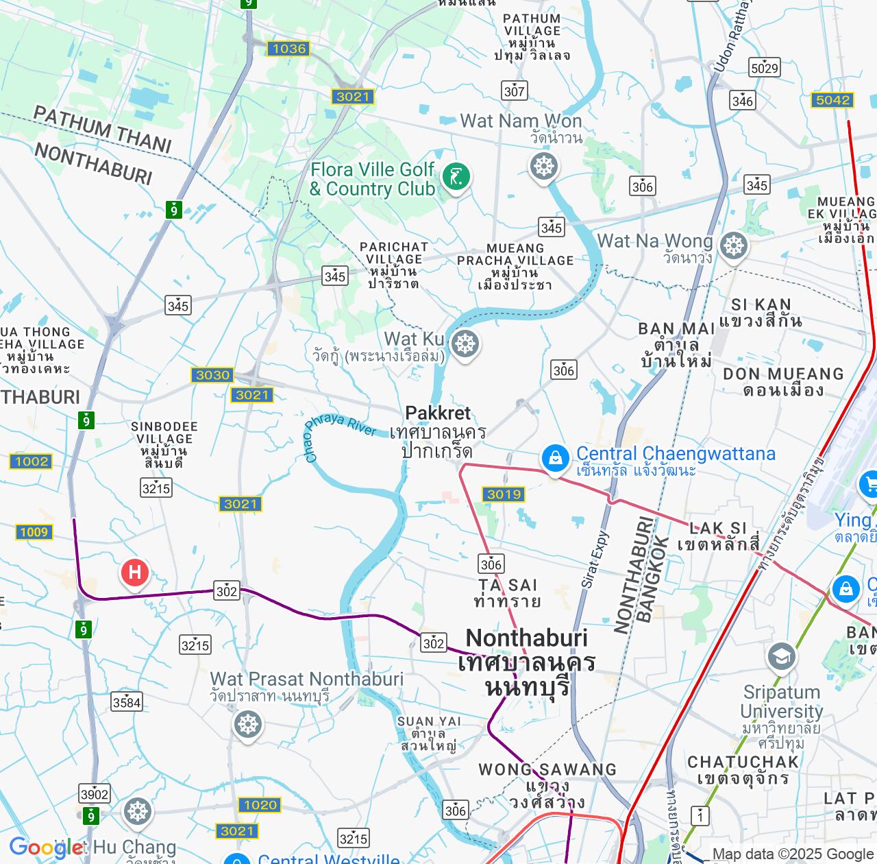 Map image for Intellectual Property Lawyers in Pak Kret and Nonthaburi IP firms at coordinates  ; .