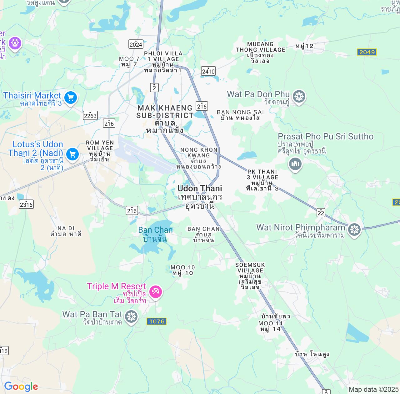 Map image for Intellectual Property Lawyers in Udon Thani and Thailand IP firms at coordinates  ; .