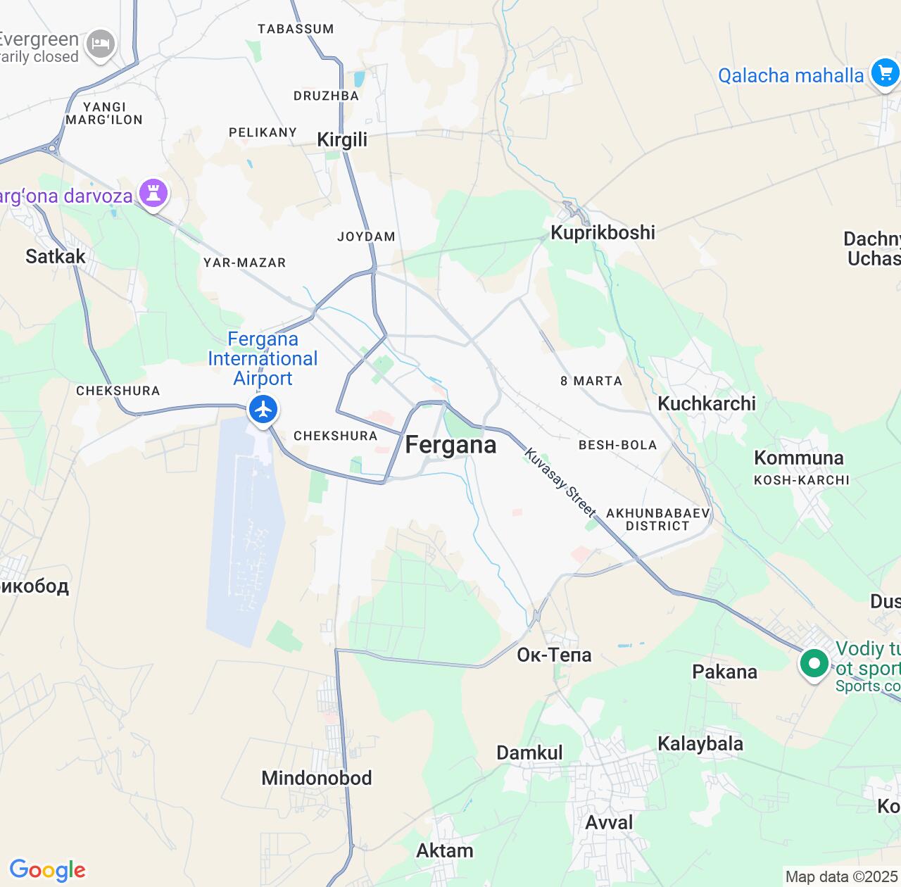 Map image for Intellectual Property Lawyers in Fergana and Uzbekistan IP firms at coordinates  ; .