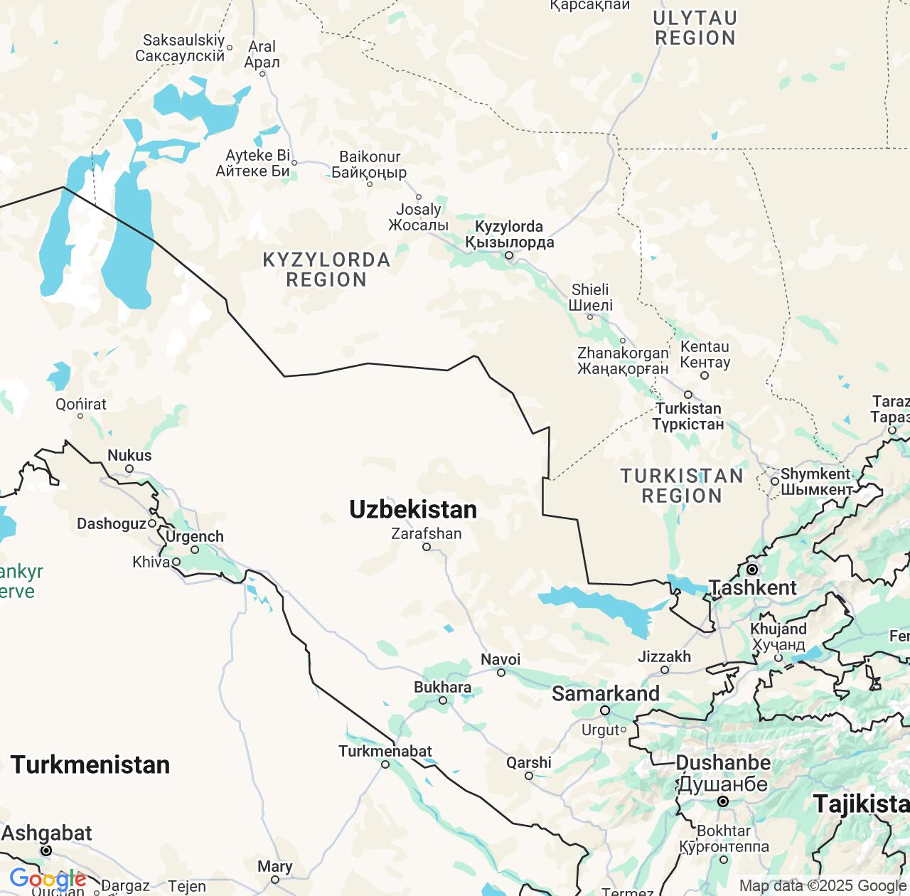 Map image for Intellectual Property Lawyers in Navoiy Region and Uzbekistan IP firms at coordinates  ; .
