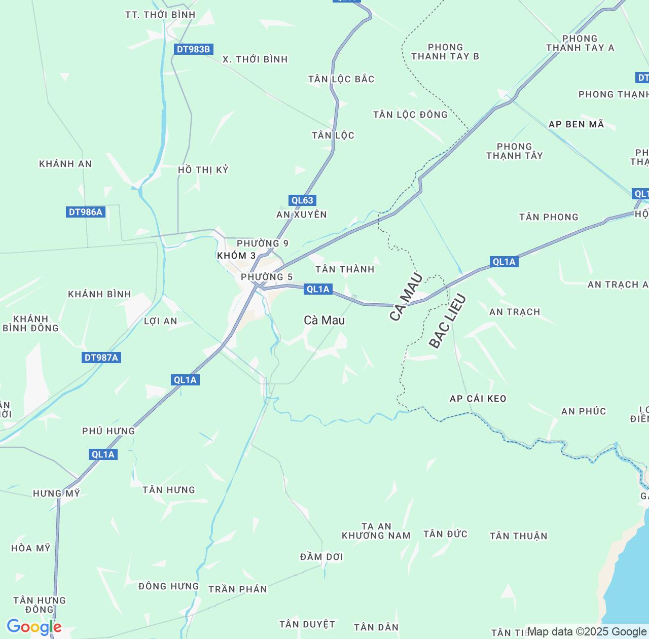 Map image for Intellectual Property Lawyers in Ca Mau and Cà Mau Province IP firms at coordinates  ; .