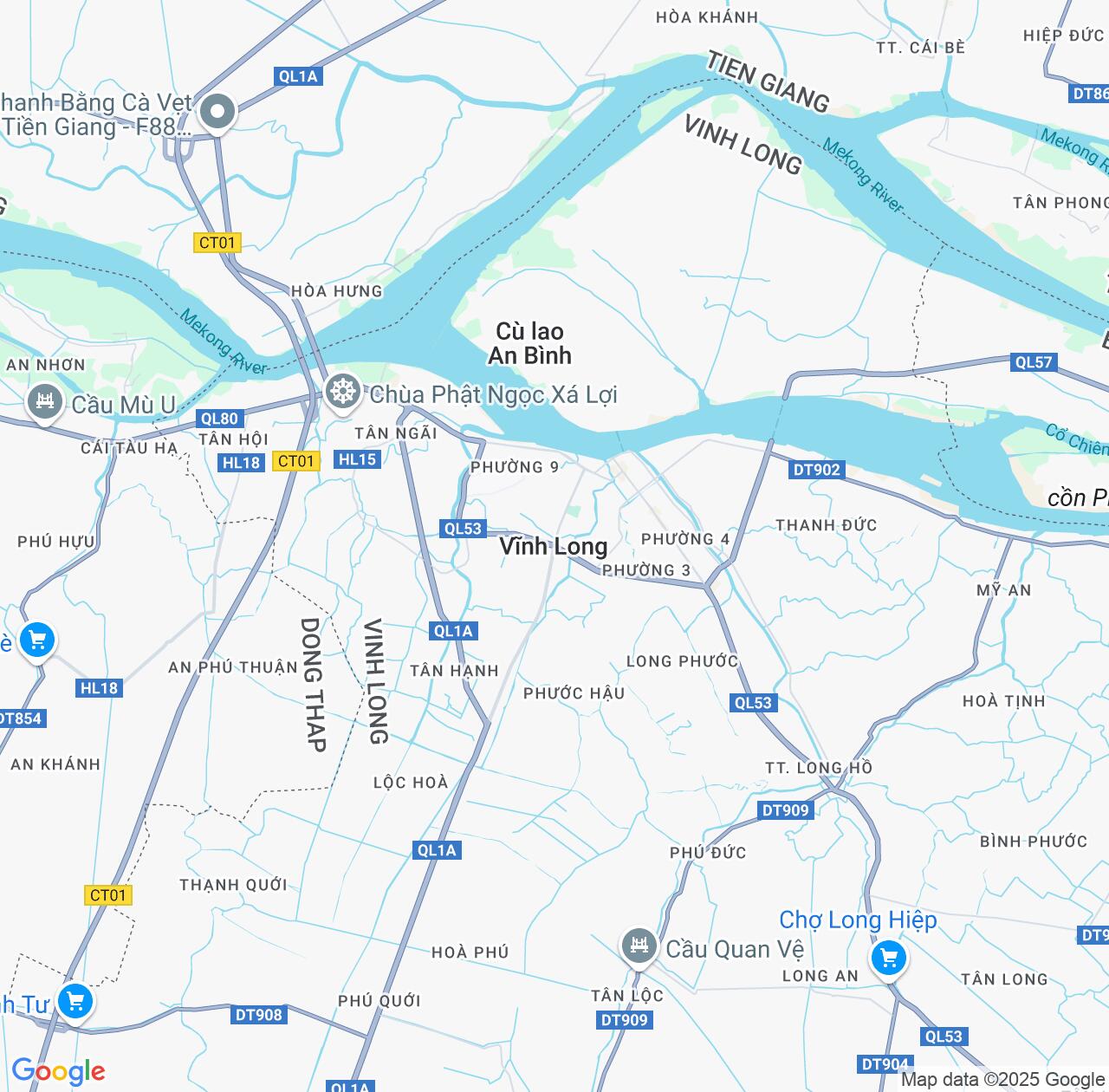 Map image for Intellectual Property Lawyers in Vinh Long and Vĩnh Long Province IP firms at coordinates  ; .