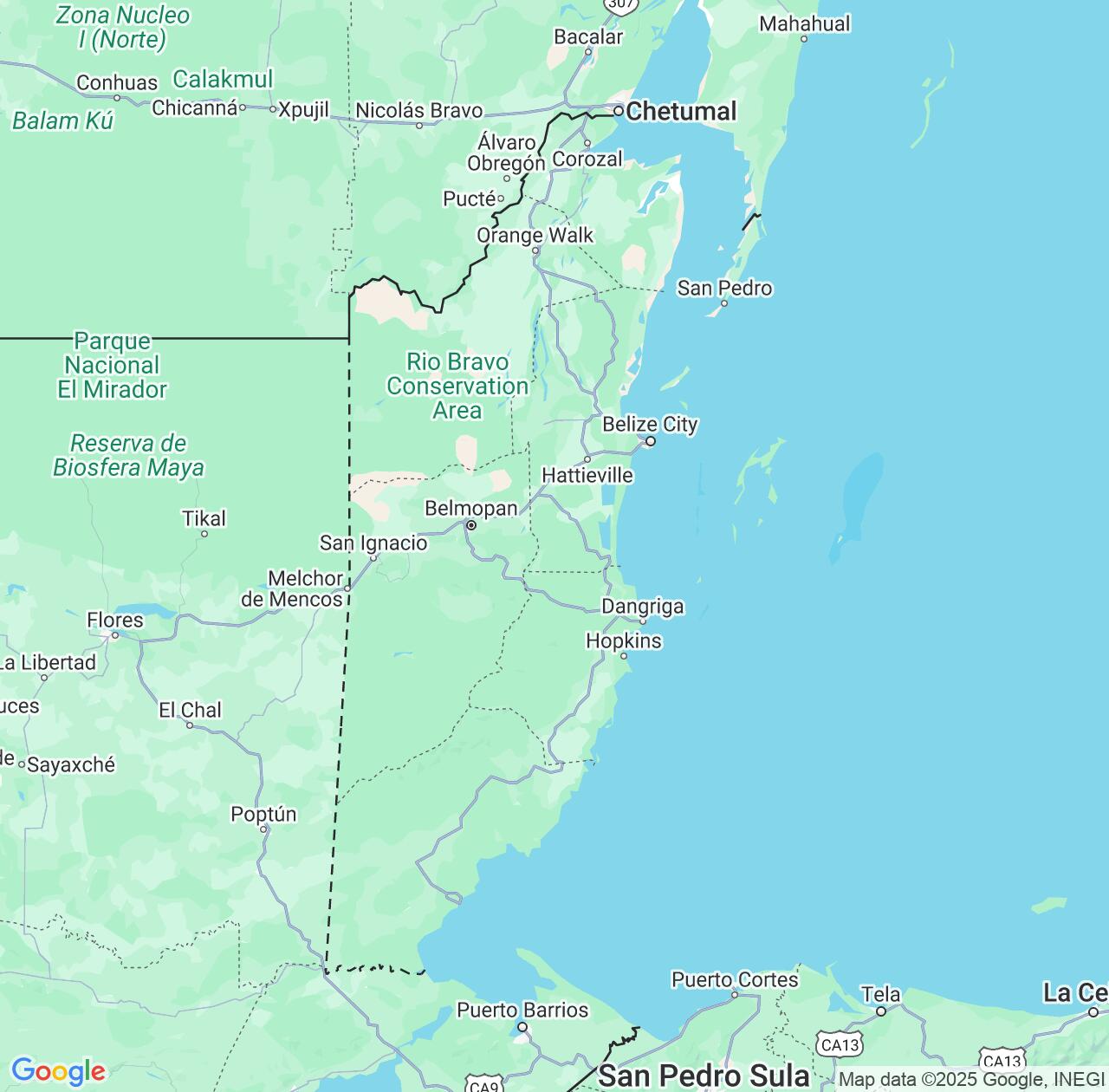 Map image for Intellectual Property Lawyers in Belize and Central America IP firms at coordinates  ; .