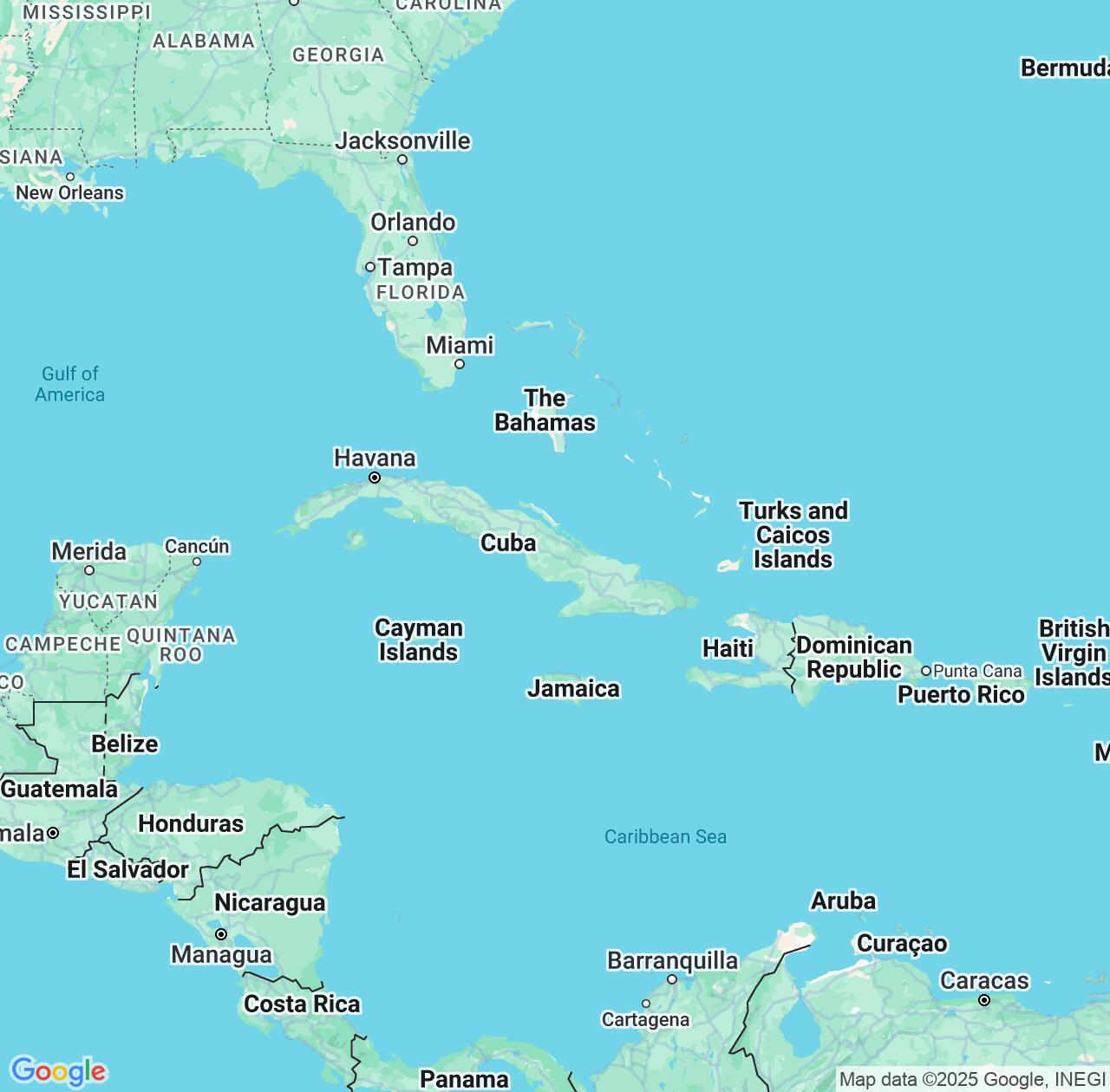 Map image for Intellectual Property Lawyers in Cuba and Central America IP firms at coordinates  ; .