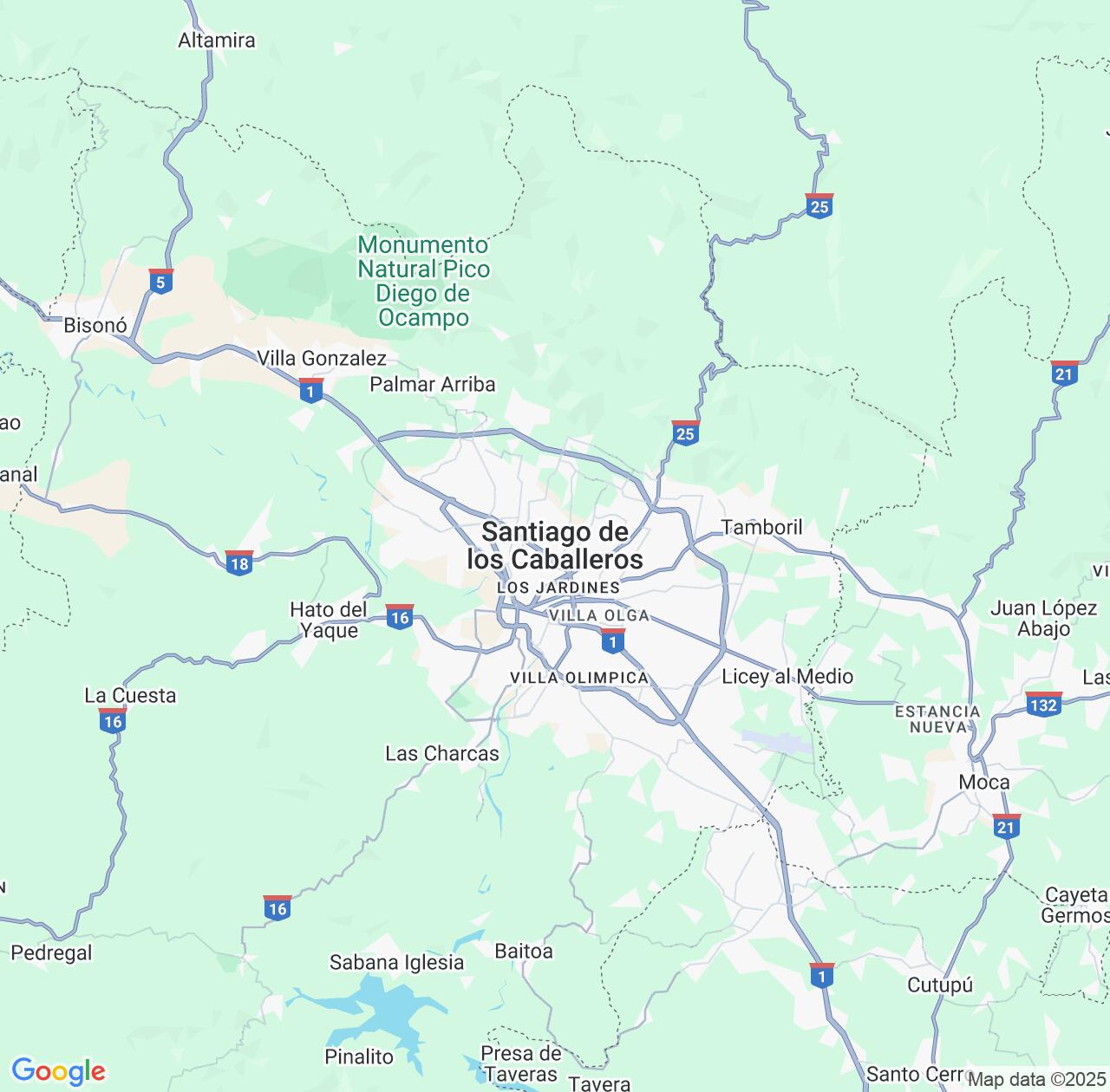 Map image for Intellectual Property Lawyers in Santiago de los Caballeros and Santiago Province IP firms at coordinates  ; .