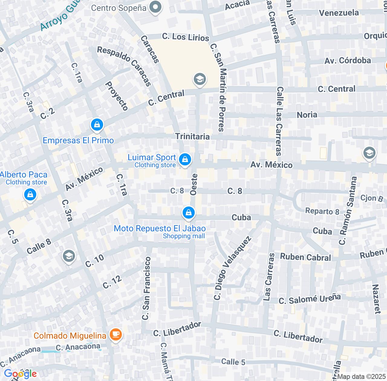 Map image for Intellectual Property Lawyers in Santo Domingo Oeste and Santo Domingo Province IP firms at coordinates  ; .