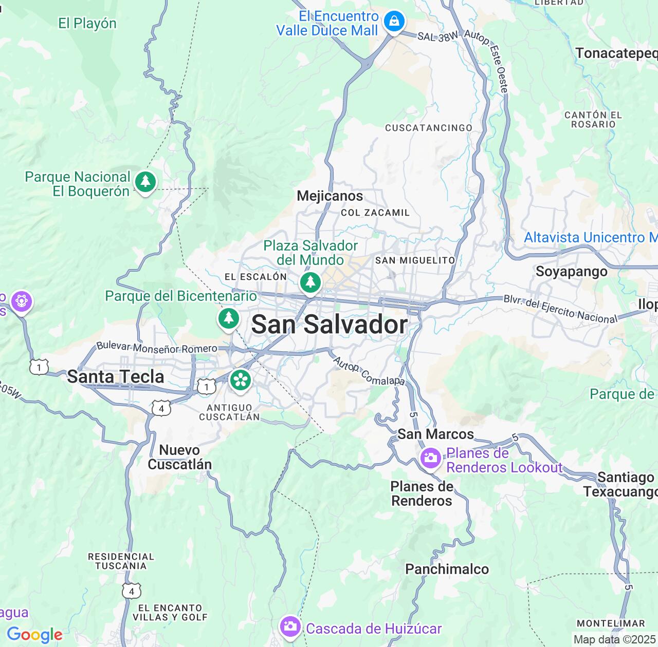 Map image for Intellectual Property Lawyers in San Salvador Department and El Salvador IP firms at coordinates  ; .