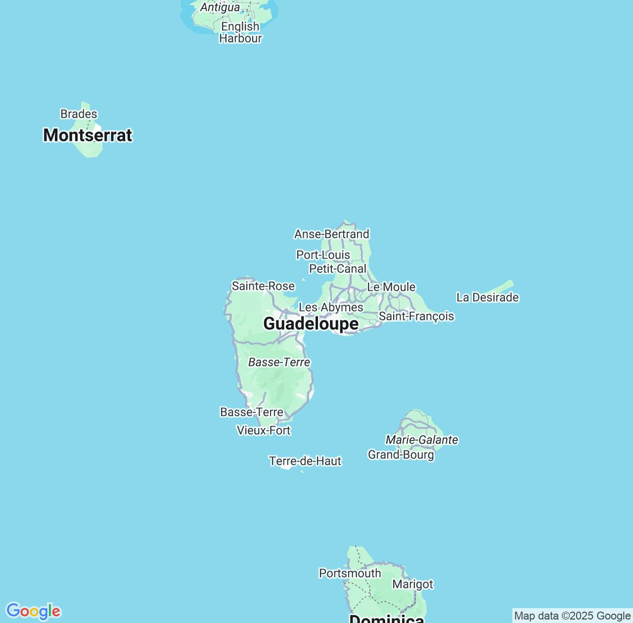 Map image for Intellectual Property Lawyers in Guadeloupe and Central America IP firms at coordinates  ; .