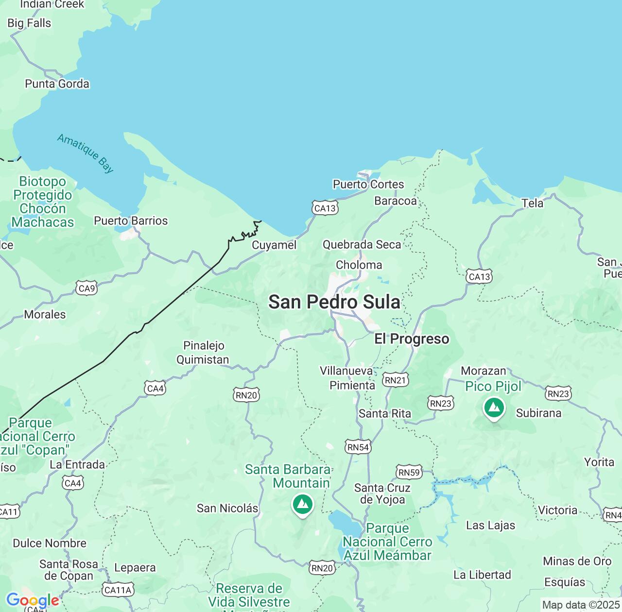 Map image for Intellectual Property Lawyers in Cortés Department and Honduras IP firms at coordinates  ; .
