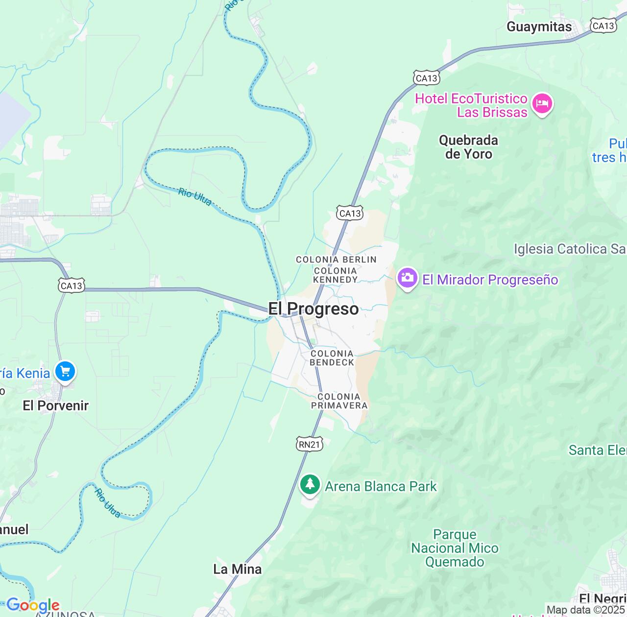 Map image for Intellectual Property Lawyers in El Progreso and Yoro Department IP firms at coordinates  ; .