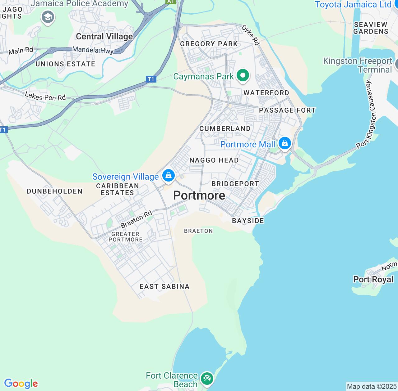 Map image for Intellectual Property Lawyers in Portmore and Saint Catherine Parish IP firms at coordinates  ; .