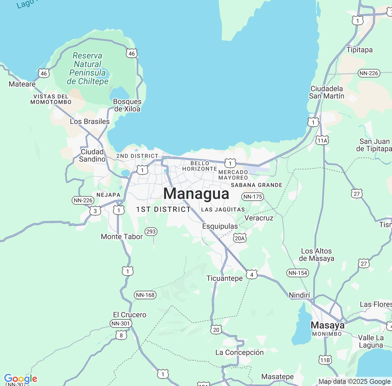 Map image for Intellectual Property Lawyers in Managua and Managua Department IP firms at coordinates  ; .