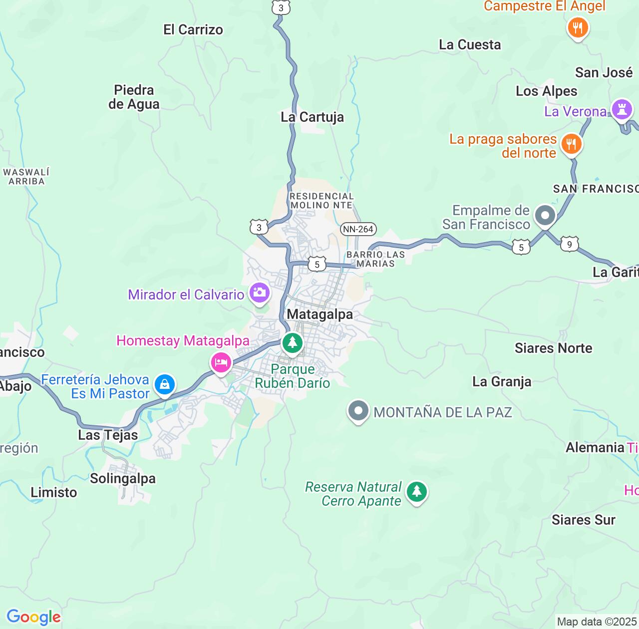 Map image for Intellectual Property Lawyers in Matagalpa and Matagalpa Department IP firms at coordinates  ; .