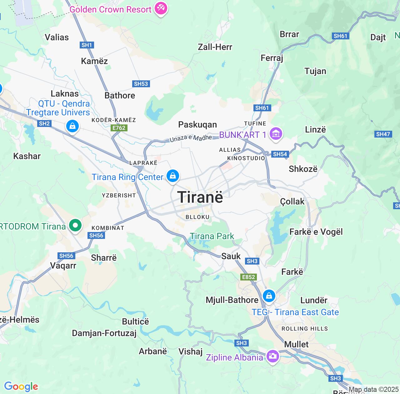 Map image for Intellectual Property Lawyers in Tirana and Albania IP firms at coordinates  ; .