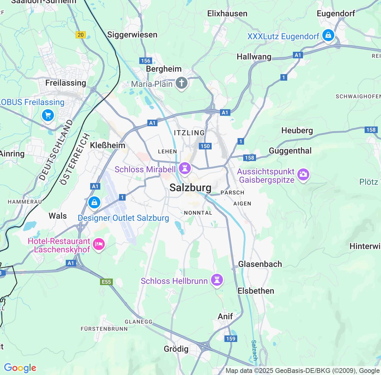 Map image for Intellectual Property Lawyers in Salzburg and Austria IP firms at coordinates  ; .