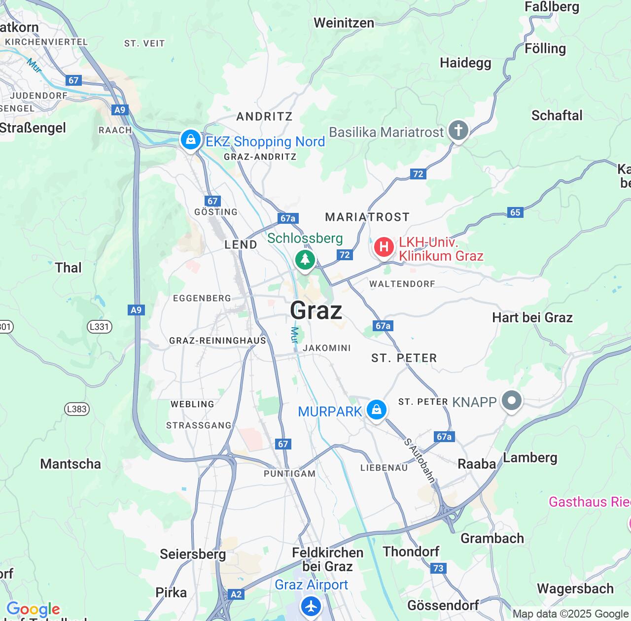 Map image for Intellectual Property Lawyers in Graz and Styria IP firms at coordinates  ; .