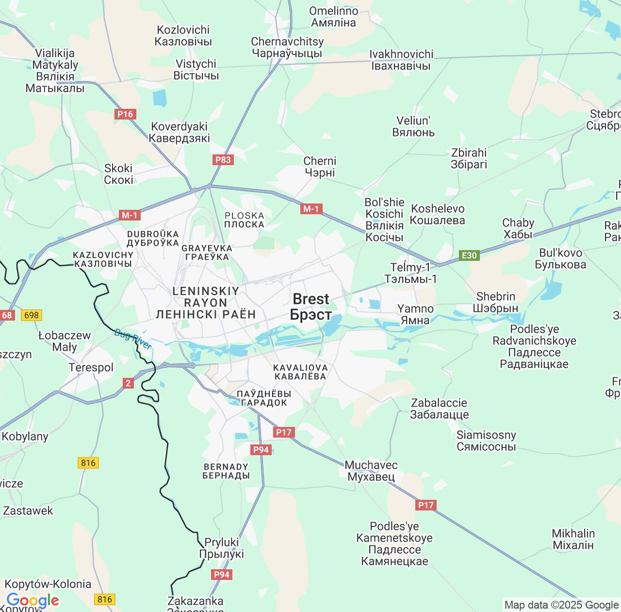 Map image for Intellectual Property Lawyers in Brest and Belarus IP firms at coordinates  ; .