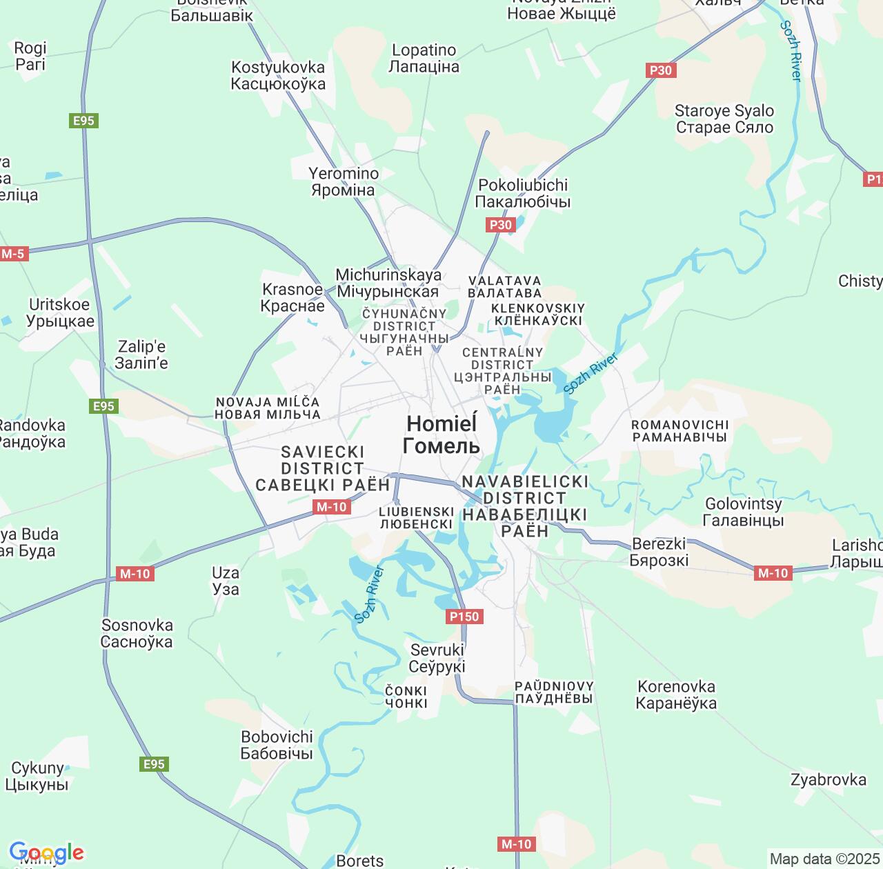 Map image for Intellectual Property Lawyers in Homyel' and Gomel Oblast IP firms at coordinates  ; .