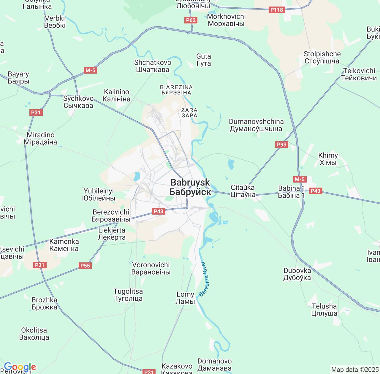 Map image for Intellectual Property Lawyers in Bobruysk and Mogilev IP firms at coordinates  ; .