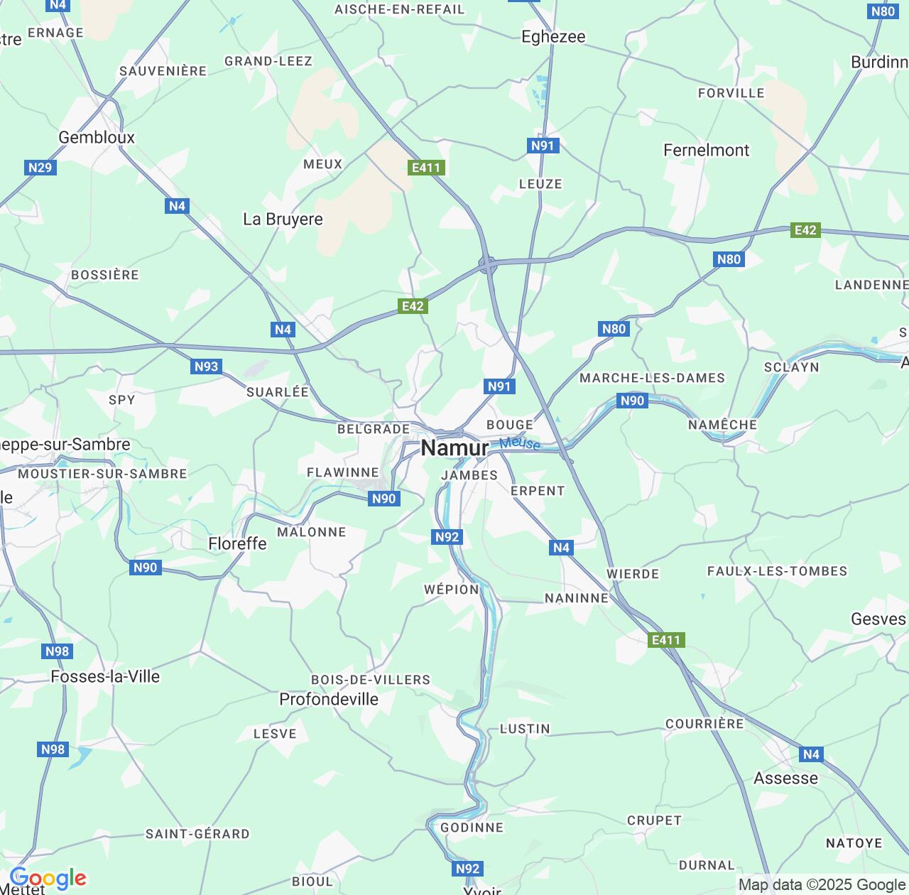 Map image for Intellectual Property Lawyers in Namur and Wallonia IP firms at coordinates  ; .
