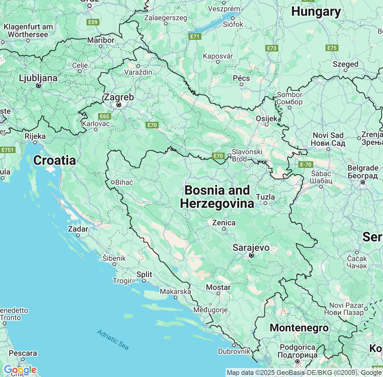 Map image for Intellectual Property Lawyers in Srpska and Bosnia and Herzegovina IP firms at coordinates  ; .