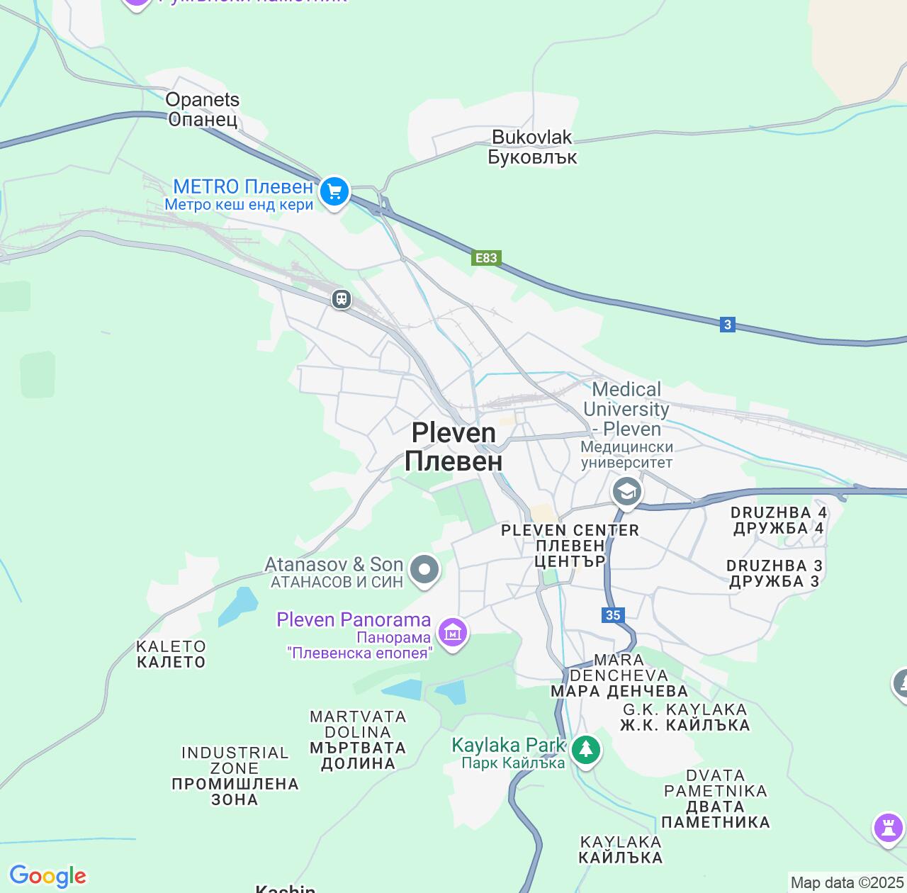 Map image for Intellectual Property Lawyers in Pleven and Bulgaria IP firms at coordinates  ; .