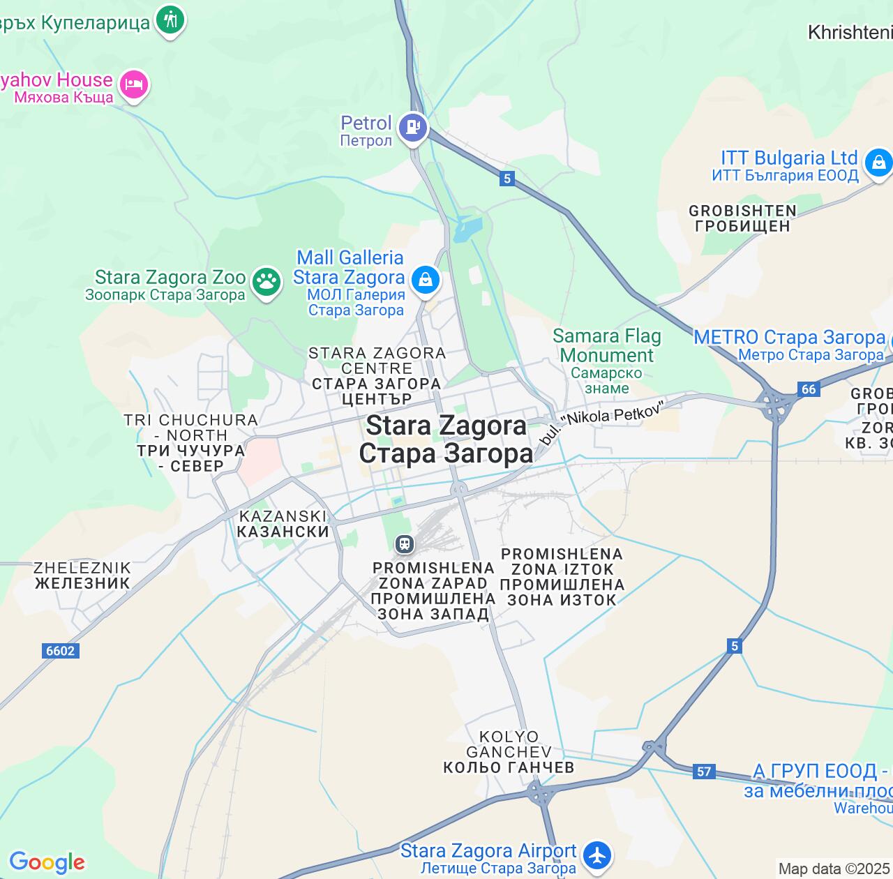 Map image for Intellectual Property Lawyers in Stara Zagora and Bulgaria IP firms at coordinates  ; .
