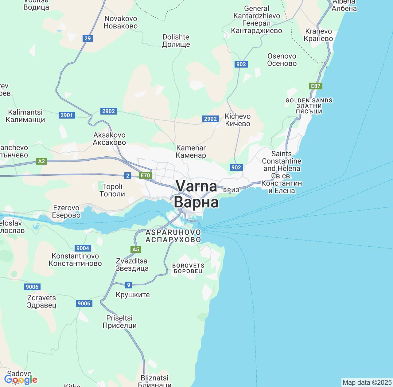 Map image for Intellectual Property Lawyers in Varna and Bulgaria IP firms at coordinates  ; .